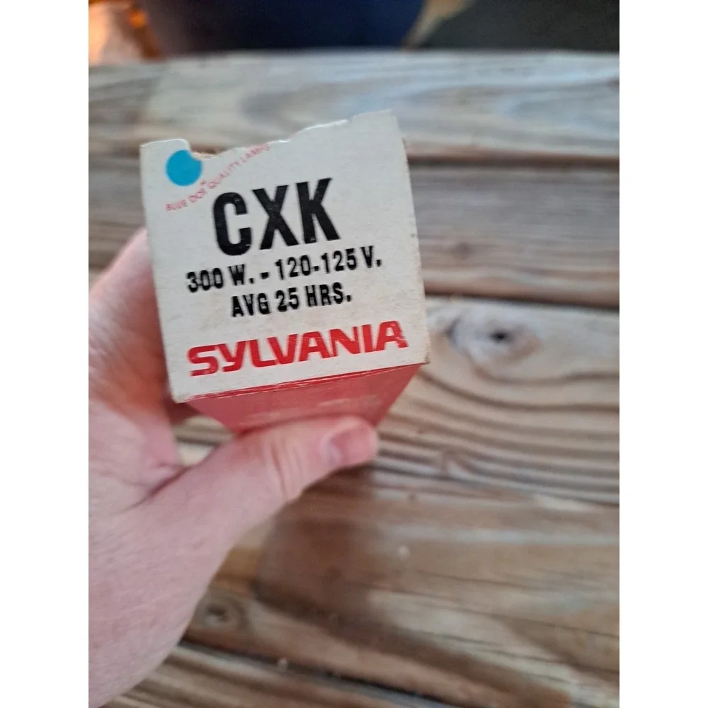 Vintage SYLVANIA CXK Blue Dot Projector Lamp 120-125V 300W 25 Hours-NOS!
